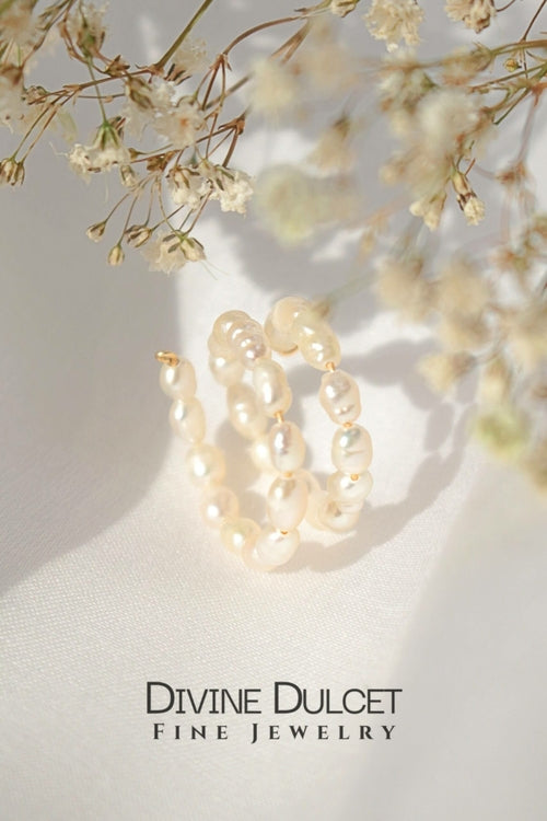Freshwater Pearls - Spiral Ring|18K