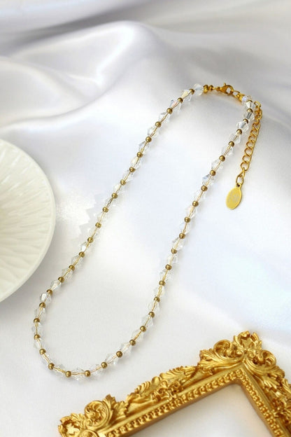 Clear Austrian Crystal Choker| 18K