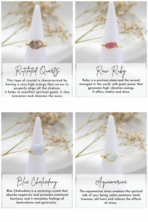 Natural Crystals Hand Wired Ring