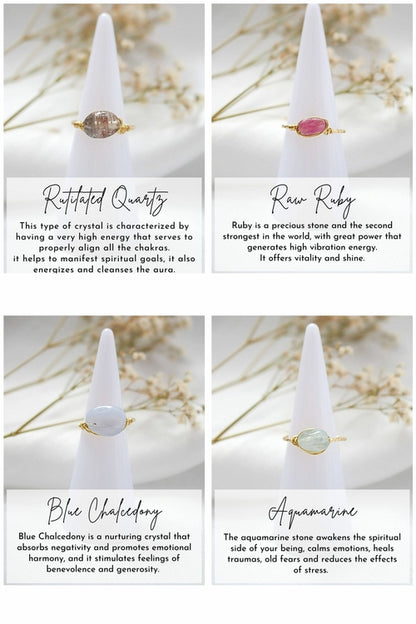 Natural Crystals Hand Wired Ring