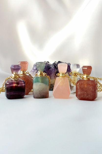 Healing Stones Bottle Necklace