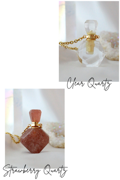 Healing Stones Bottle Necklace