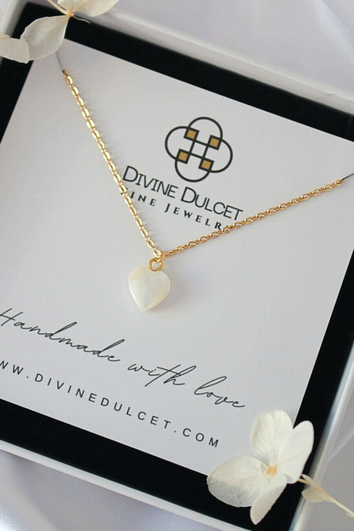 Natural Seashell Heart Necklace|24K