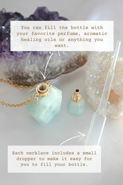 Natural Amazonite Crystal Bottle Necklace