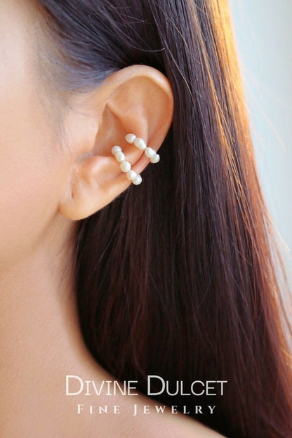 Freshwater Pearl - Ear Cuffs|18K