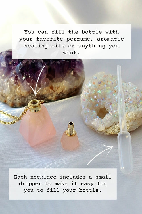 Healing Stones Bottle Necklace