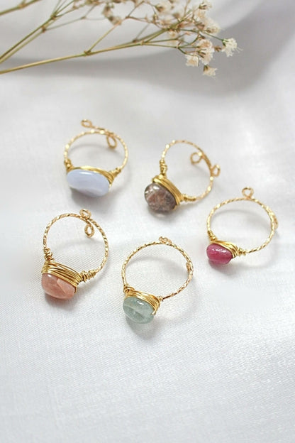 Natural Crystals Hand Wired Ring