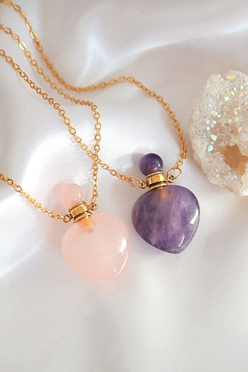 „Heart“ Crystal Bottles Necklace