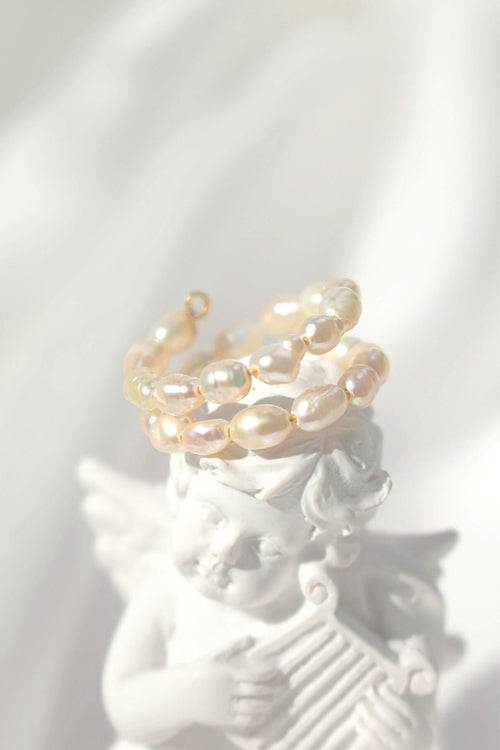 Freshwater Pearls - Spiral Ring|18K